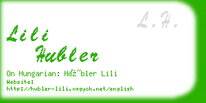 lili hubler business card